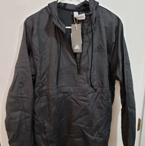 Adidas 3/4 Zip Jacket Gray Mens Small NWT